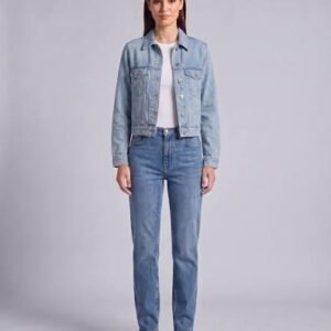Women's Cropped Denim Jacket - Vintage Blue