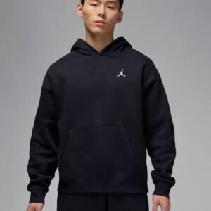 Men's Oversized Fleece Hoodie - Midnight Black